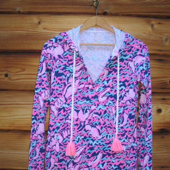 NWOT Lilly Pulitzer Rylie UPF50 Pop Up Lobstah Roll Cover Up Tunic Dress - Picture 4 of 10